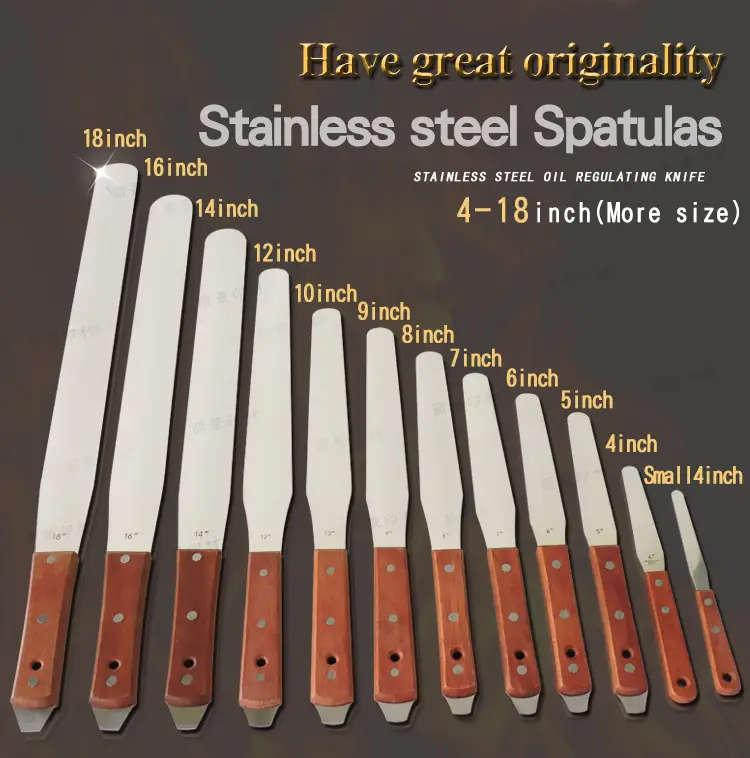 Stainless steel knife for mixing ink 